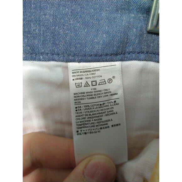 Banana Republic Shorts Mens 31 x 9 Chambray Flat Front Mid Rise Lot of 3 - Picture 7 of 10